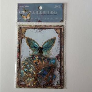 🦋Holographic🌈Blue Butterfly Stickers